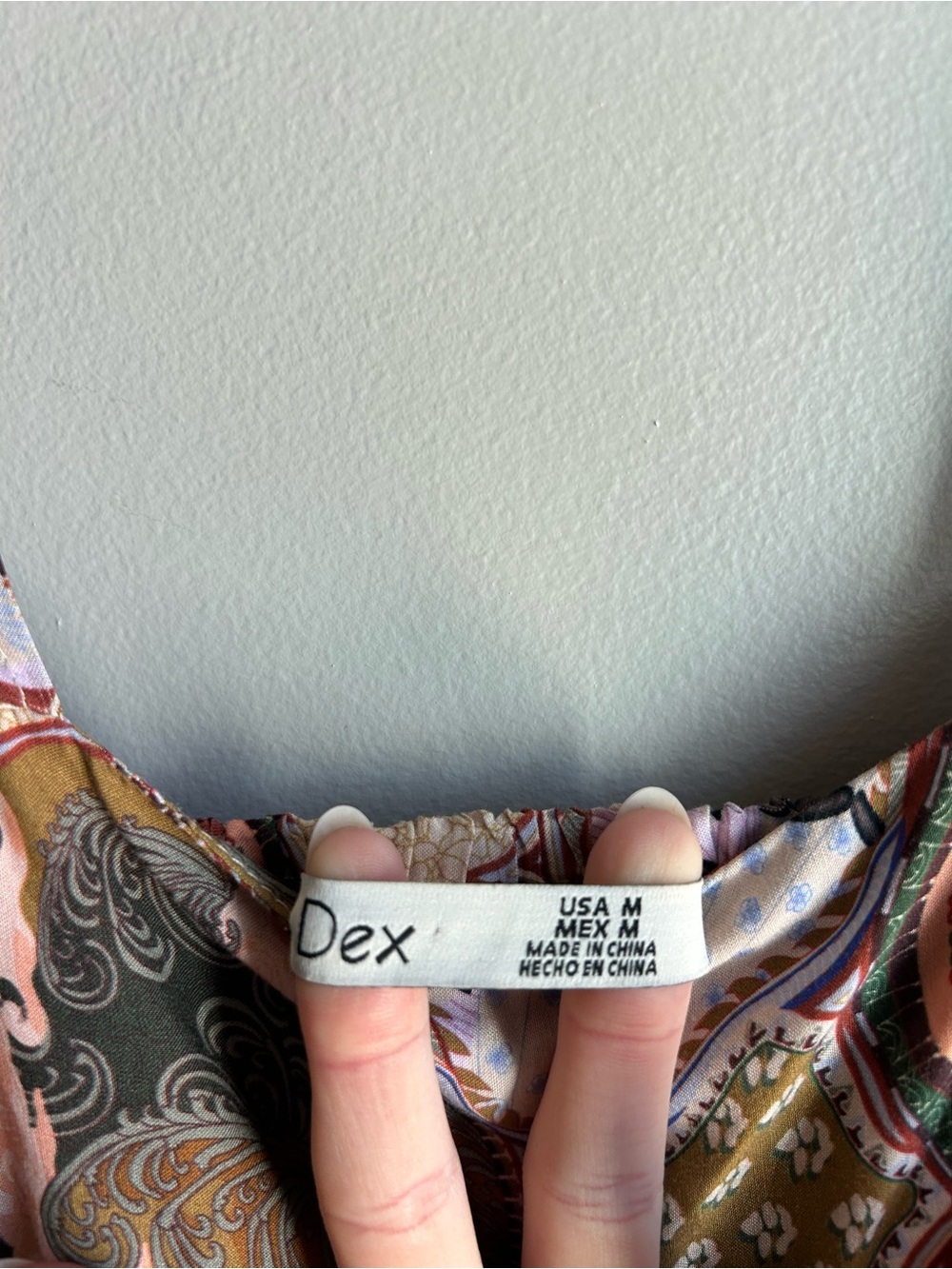 Dex Paisley Medallion Boho Patchwork Midi Dress Smocked Back Cottagecore M - Picture 4 of 6